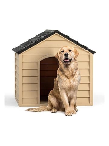 Paws&Whiskers Hundehütte in Beige/ Anthrazit - (B)62 x (H)64 x (T)76 cm