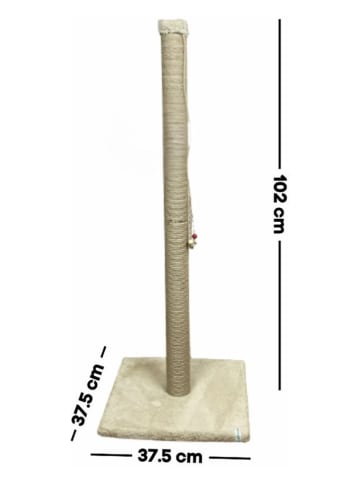 Paws&Whiskers Kratzbaum "Aero" in Beige - (B)37,5 x (H)102 x (T)37,5 cm