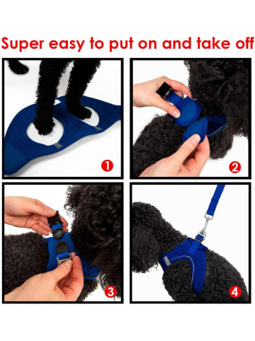 Paws&Whiskers Hundegeschirr in Blau