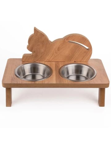 Paws&Whiskers 3tlg. Napfset in Hellbraun - (B)37 x (H)24 x (T)10 cm