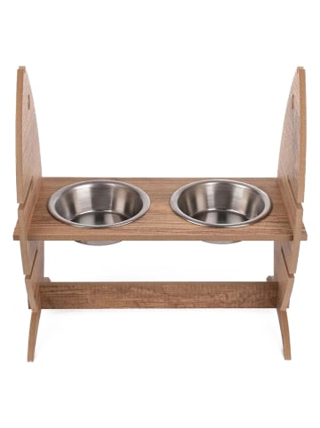 Paws&Whiskers 3-delige voerbakset lichtbruin - (B)41 x (H)17 cm