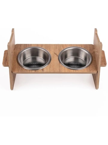 Paws&Whiskers 3-delige voerbakset lichtbruin - (B)41 x (H)20 cm