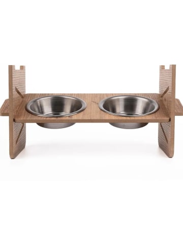 Paws&Whiskers 3-delige voerbakset lichtbruin - (B)41 x (H)20 cm