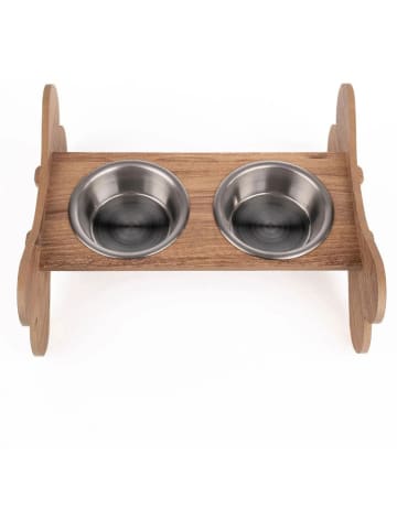 Paws&Whiskers 3-delige voerbakset lichtbruin - (B)38 x (H)20 cm