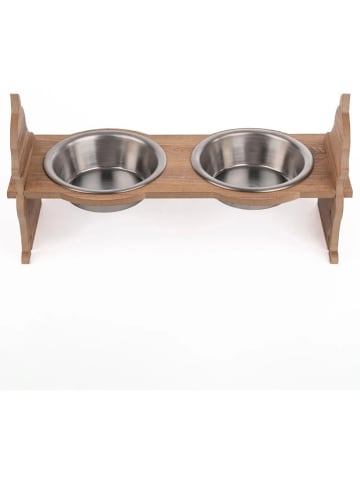 Paws&Whiskers 3tlg. Napfset in Hellbraun - (B)38 x (H)20 cm