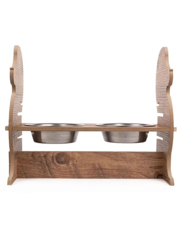 Paws&Whiskers 3-delige voerbakset lichtbruin - (B)38 x (H)20 cm