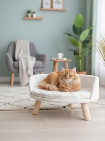 Paws&Whiskers Kattenmand "Diana" wit