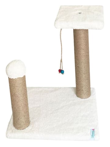 Paws&Whiskers Kratzbaum "Else" in Creme - (B)35 x (H)44 x (T)28 cm