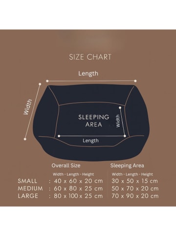 Paws&Whiskers Tierbett ''Zeus'' in Braun/ Creme