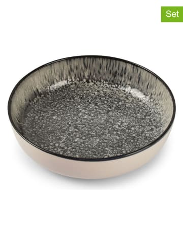 Salt and Pepper 2er-Set: Suppenteller ''Gravel" in Schwarz - Ø 18,5 cm