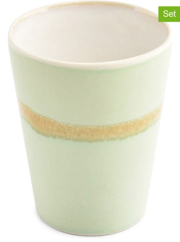 Salt and Pepper Kubki (4 szt.) "Flow" w kolorze zielonym - 370 ml