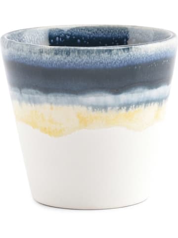 Salt and Pepper 4er-Set: Mokkabecher ''Flow'' in Weiß/ Dunkelblau - 100 ml