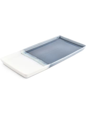 Salt and Pepper Servierplatte ''Flow'' in Dunkelblau/ Weiß - (L)14 x (B)32 cm