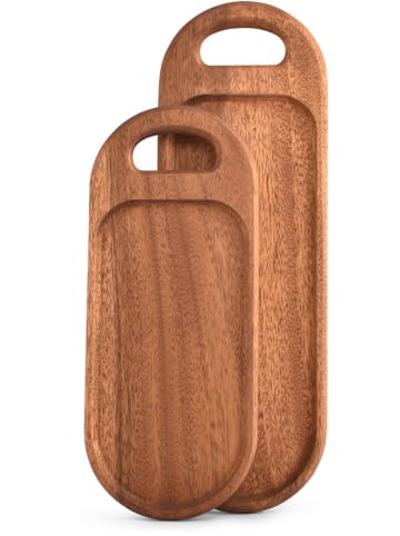 Salt and Pepper Servierbrett ''Chop'' in Braun - (B)38 x (H)1,5 x (T)16 cm