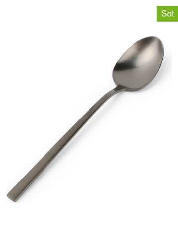 Salt and Pepper 6er-Set: Dessertlöffel "Terno" in Schwarz - (H)22,5 cm