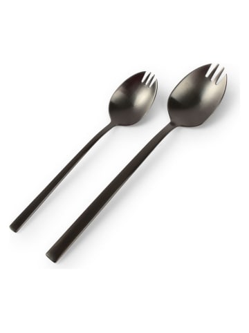 Salt and Pepper Widelczyki (6 szt.) "Terno" w kolorze czarnym do przekąsek - wys. 11 cm