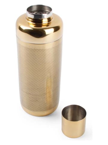 Salt and Pepper Shaker do koktajli "Diamond Bar" w kolorze złotym - 22 x Ø 7 cm