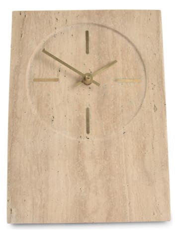 Salt and Pepper Tischuhr "Zone" in Beige - (B)16 x (H)25,5 cm