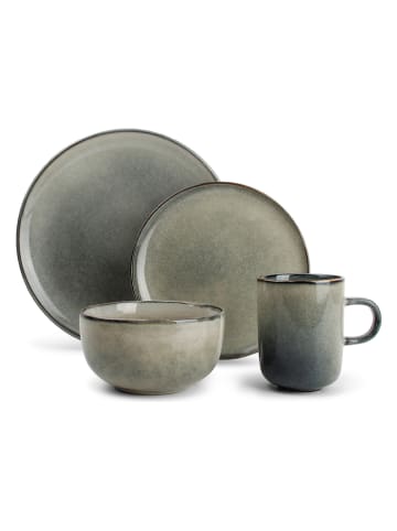 Salt and Pepper 16tlg. Kombiservice "Meridian" in Beige/ Grau