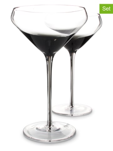 Salt and Pepper 2er-Set: Cocktailgläser "Secrets" in Grau - 300 ml