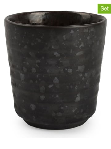 Salt and Pepper Kubki (2 szt.) "Oishi" w kolorze czarnym do herbaty - wys. 7 x Ø 7 cm