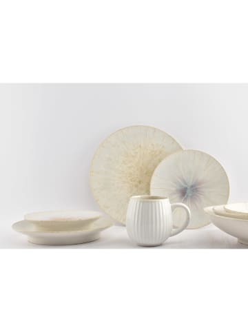 Salt and Pepper Talerze prezentacyjne (4 szt.) w kolorze beżowo-biało-zielonym - Ø 23,5 cm