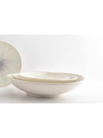 Salt and Pepper 4er-Set: Schüsseln ''Eclipse'' in Beige/ Weiß/ Grün - (H)6 x Ø 24,5 cm