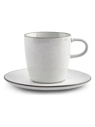 Salt and Pepper Spodki (4 szt.) "Fina" w kolorze biało-czarnym - Ø 14 cm