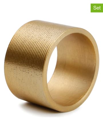 Salt and Pepper Pierścienie (4 szt.) "Centro" w kolorze złotym na serwetki - Ø 5 cm