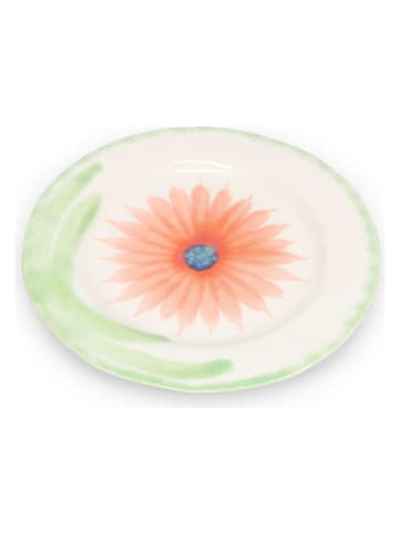 Salt and Pepper Talerz "Fleur" w kolorze zielono-pomarańczowym do serwowania - Ø 27,5 cm