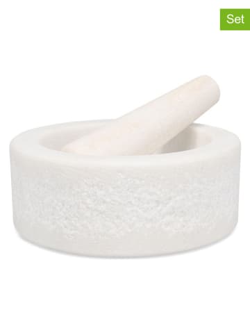 Salt and Pepper 2tlg. Set: Mörser in Weiß - Ø 16 cm