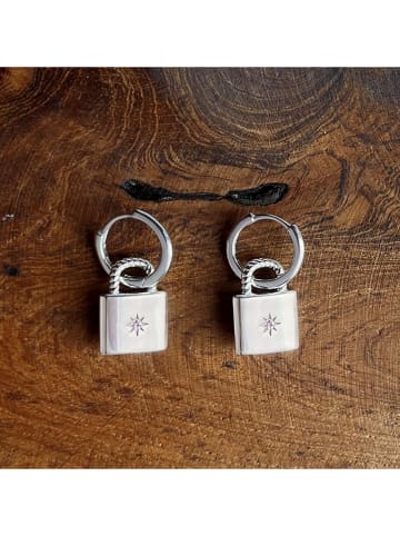 Eclat d'Argent Zilveren creolen met edelstenen