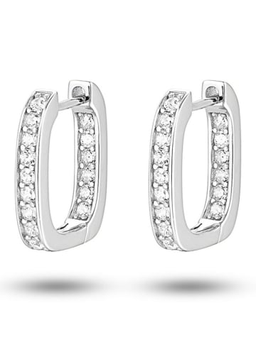 Eclat d'Argent Silber-Creolen mit Edelsteinen