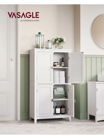 Songmics Badschrank in Weiß - (B)60 x (H)110 x (T)30 cm