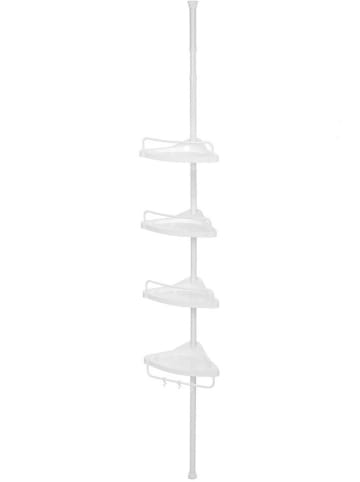Songmics Półka prysznicowa w kolorze białym - 85-305 cm