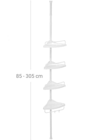 Songmics Duschablage in Weiß - 85-305 cm