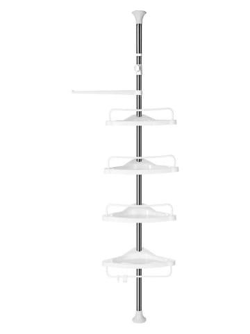 Songmics Regał prysznicowy w kolorze srebrno-białym - wys. 95-300 cm