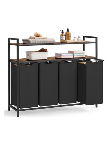 Songmics Wasmand zwart - (B)115,6 x (H)92 x (D)33 cm