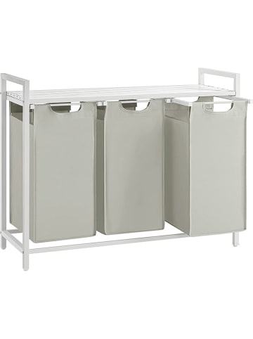 Songmics Wasmand lichtgrijs/wit - (B)92,5 x (H)72 x (D)33 cm