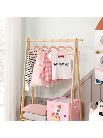 Songmics 50-delige set: kinderkledinghangers lichtroze/roségoudkleurig - (B)30x(H)20,5cm