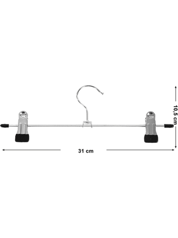 Songmics 20er-Set: Kleiderbügel in Silber - (B)31 x (H)10,5 cm