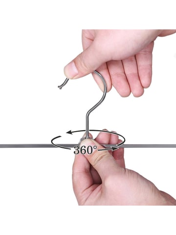 Songmics 20er-Set: Kleiderbügel in Silber - (B)31 x (H)10,5 cm