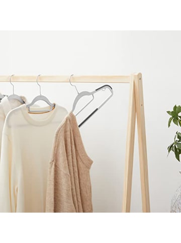 Songmics 30-delige set: kledinghangers lichtgrijs/zilverkleurig - (B)42 x (H)21,5 cm