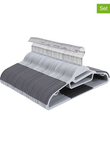 Songmics Wieszaki (50 szt.) w kolorze srebrno-szarym - szer. 41,5 cm