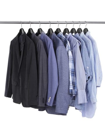 Songmics 10-delige set: kledinghangers zwart - (L)44,5 x (B)23 cm