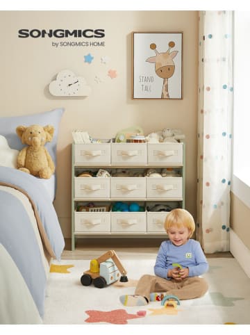 Songmics Regał stojący w kolorze kremowo-jasnozielonym - 62,5 x 60 x 29,5 cm