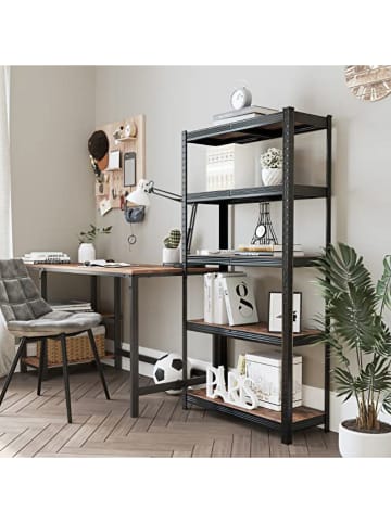 Songmics Regał stojący w kolorze brązowo-czarnym - 75 x 150 x 30 cm