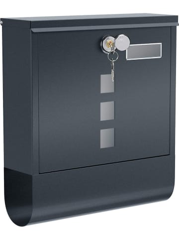 Songmics Skrzynka w kolorze antracytowym na listy - 30,5 x 33,3 x 9,5 cm