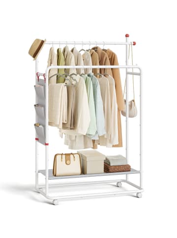 Songmics Kledingrek wit - (B)189 x (H)103 x (D)50 cm