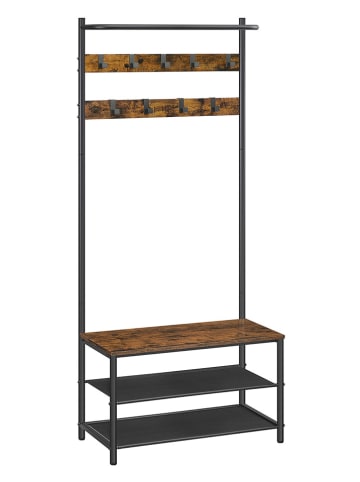 Songmics Standgarderobe in Braun/ Schwarz - (B)64 x (H)180 x (T)32,2 cm